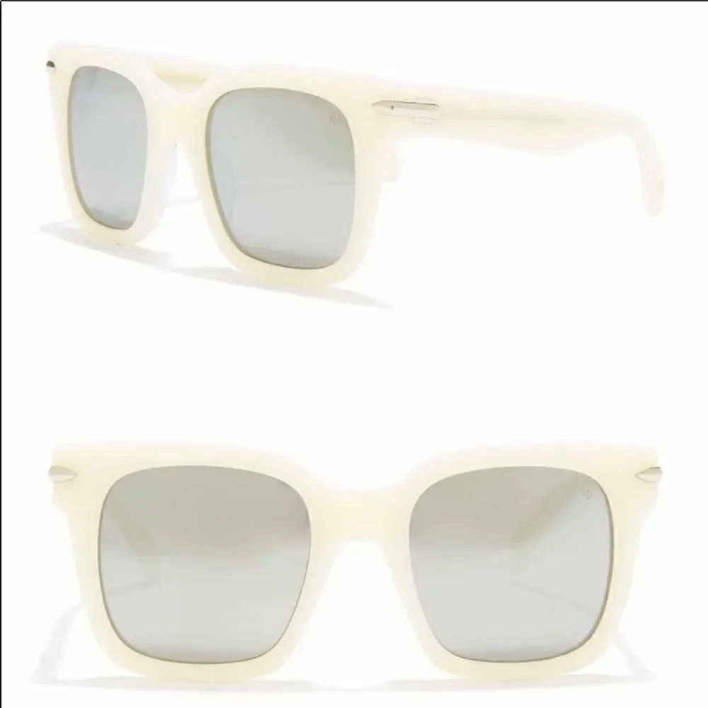 RAG & Bone square oversized sunglasses pearl white new